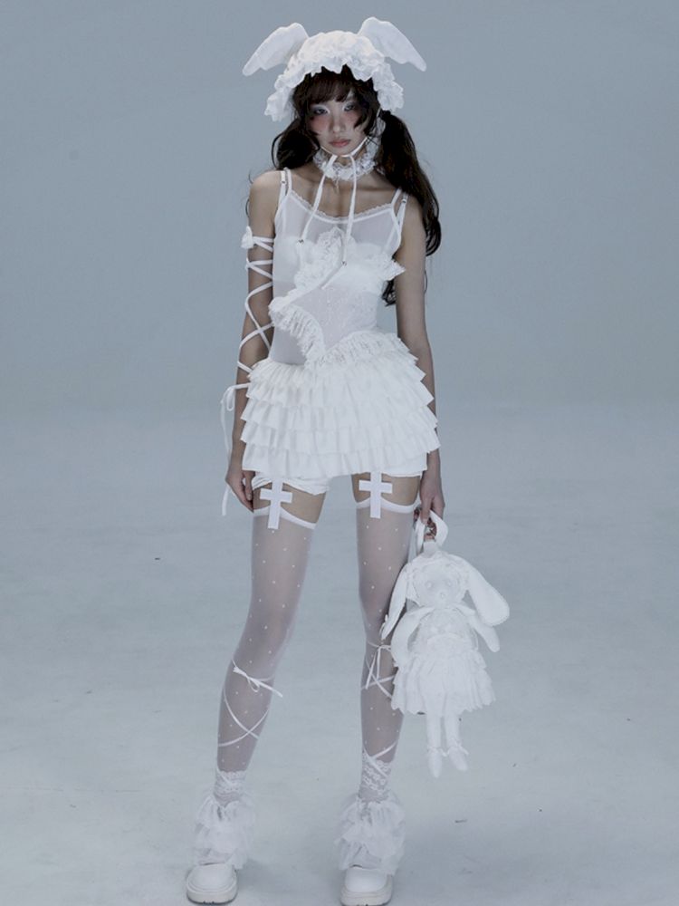 Ballet Style Slouchy Cake Lace Top【s0000013488】