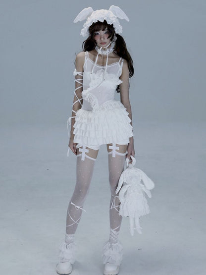 Ballet Style Slouchy Cake Lace Top【s0000013488】