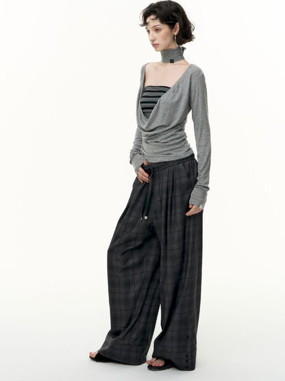Tencel Lycra swing collar bottoming shirt【s0000013743】