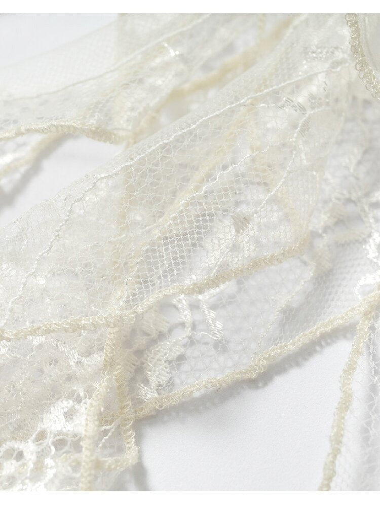 Openwork Lace Irregular Shirt Dress【s0000015941】