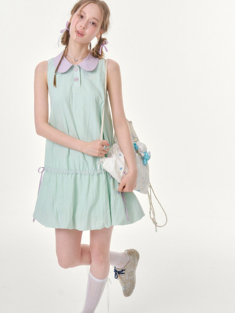 Mint Green Doll Collar Dress【s0000016614】