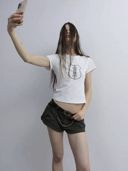 Hot Diamond Slim Short T-Shirt【s0000016572】