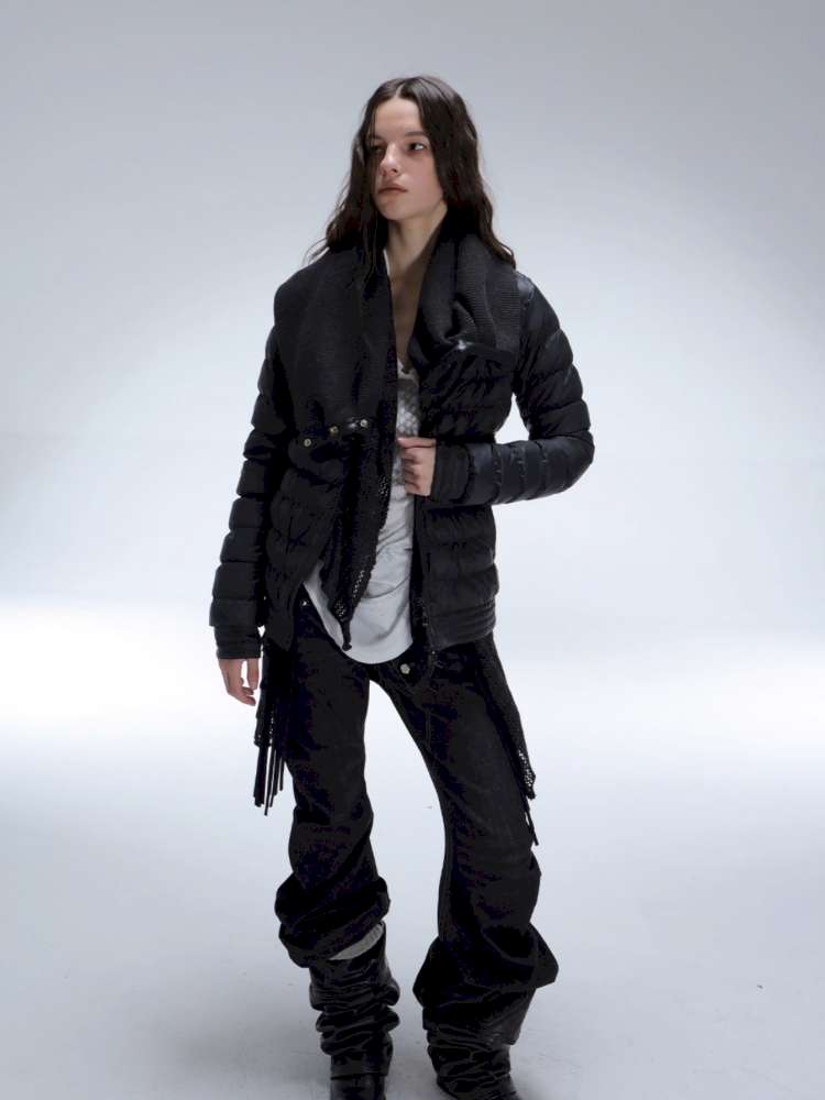 Original Pile Collar Slim Short Down Jacket【s0000014710】