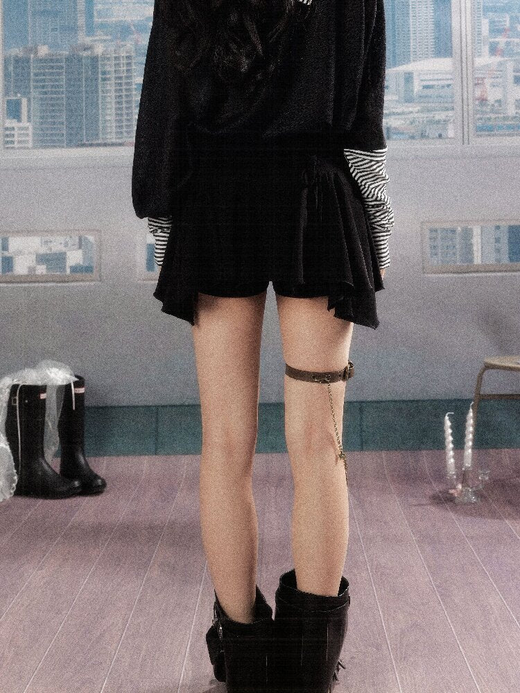 Pleated Irregular A-Line Skirt【s0000016271】