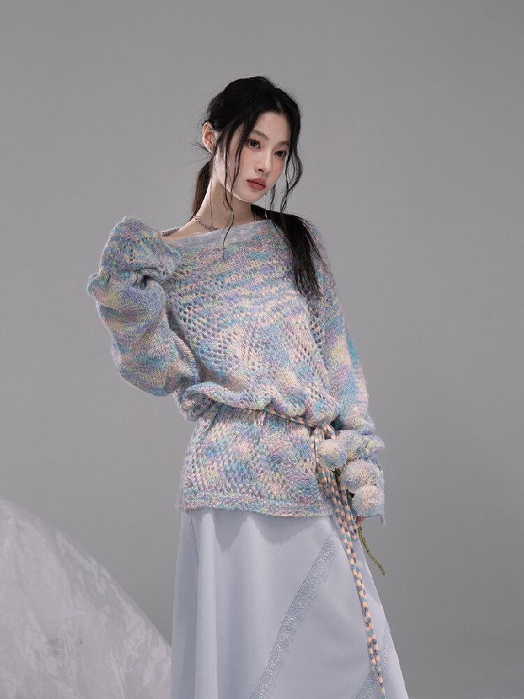 Flowing Shadow Gray Lace Skirt【s0000015734】