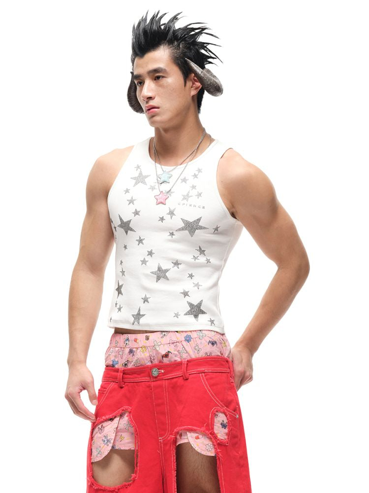 Pentagram Ribbed Vest【s0000012600】