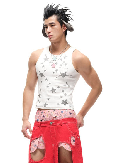 Pentagram Ribbed Vest【s0000012600】