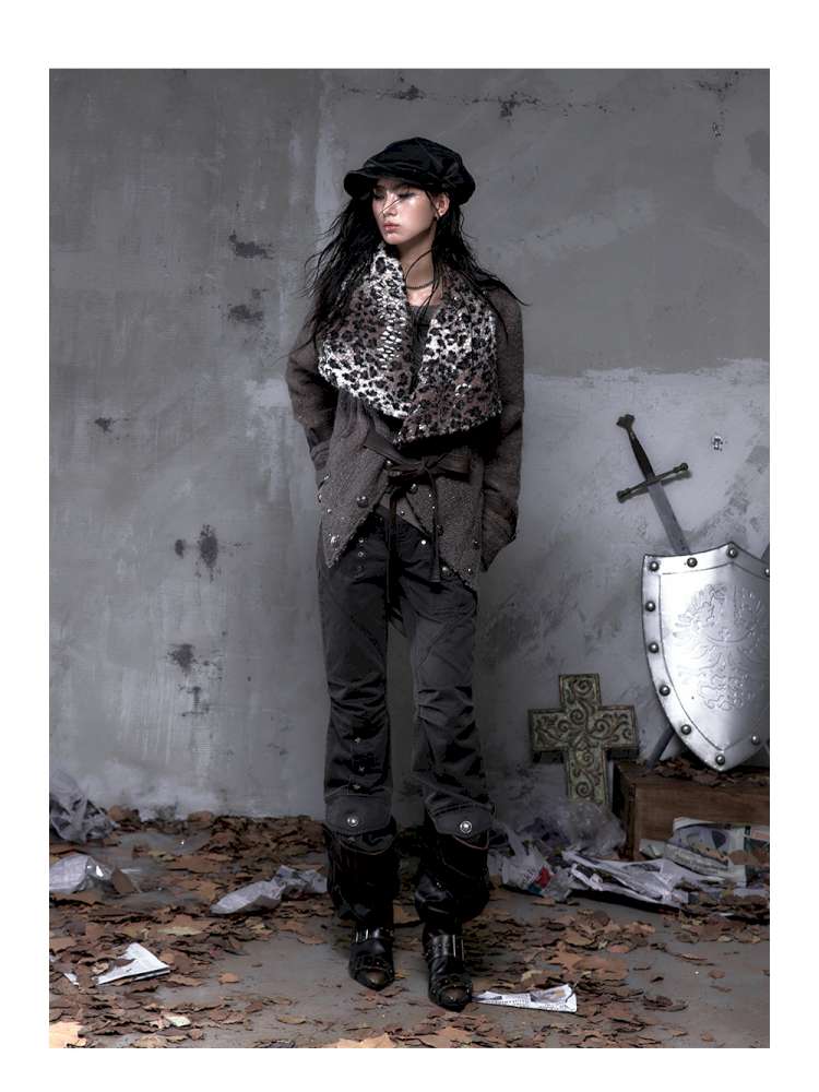 Slightly Flared Suede Casual Pants【s0000014480】