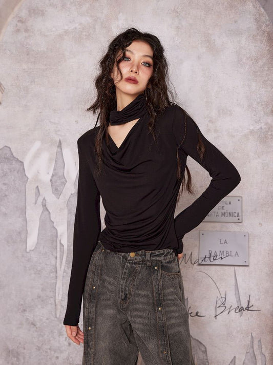 Natural Ruffle Knit Bottom Shirt【s0000004755】