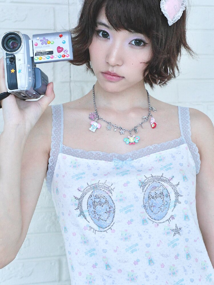 Playful Cartoon Eye Lace Camisole【s0000017475】