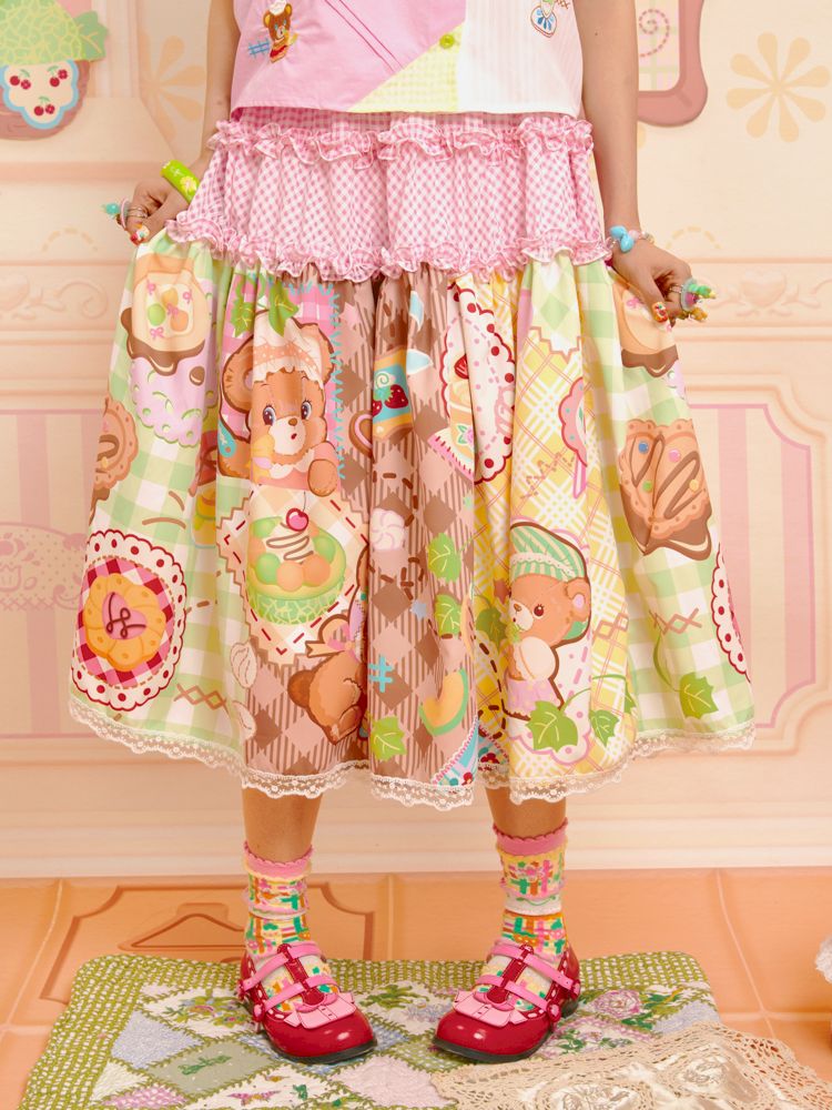 Patchwork Half Skirt【s0000013351】