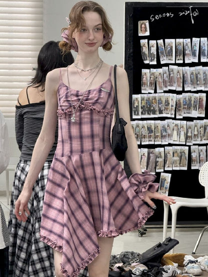 Irregular Hem Halter Dress【s0000012223】