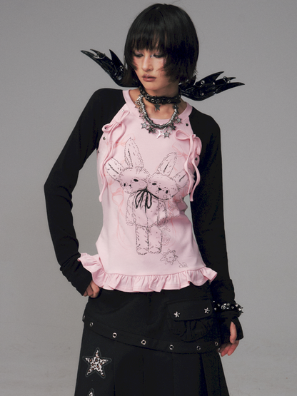 Stretch Slim-Fit Raglan Sleeve T-Shirt【s0000014457】