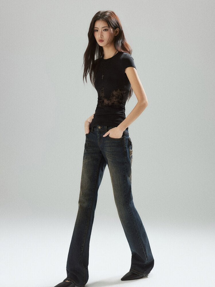 Two-Color Panelled Lyocell Top【s0000015596】