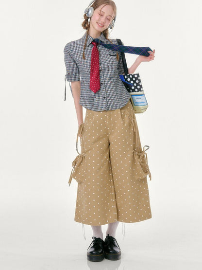 Polka Dot Wide Leg Workwear Slacks【s0000016604】