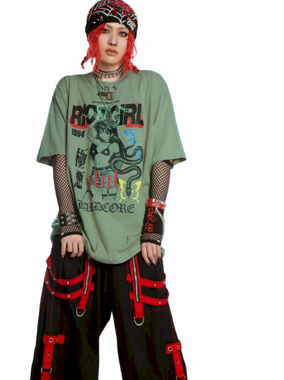 Street tide loose versatile multicolor T-shirt【s0000013601】