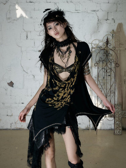 Court Pleated Lace Silk Scarf Waist【s0000016997】