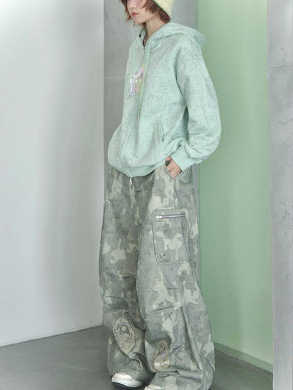 Rhinestone Paratrooper Camo Pants【s0000014449】