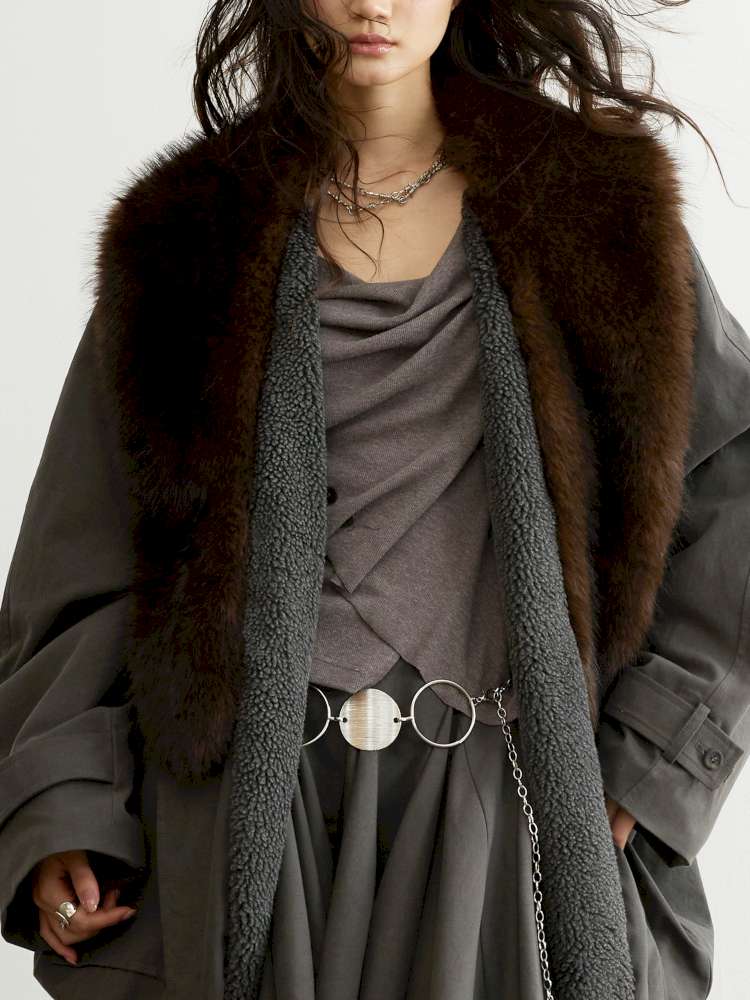 Detachable Fur Shell Long Jacket【s0000015194】