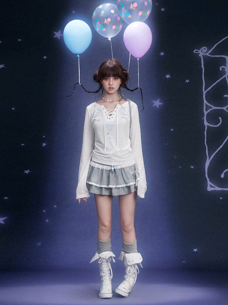 Trojan Horse Embroidered Skirt【s0000015760】