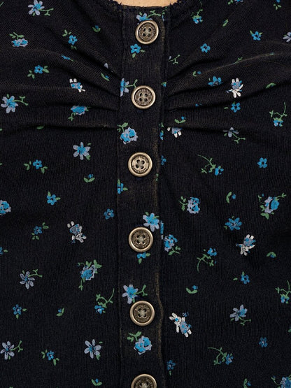 Hand Painted Floral Lace T-Shirt【s0000017920】