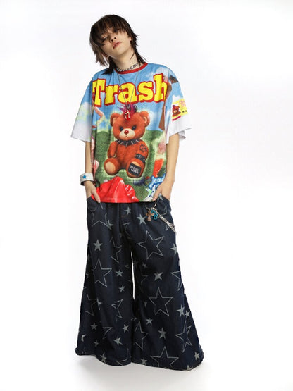 American Card Bear Print T-shirt【s0000015886】