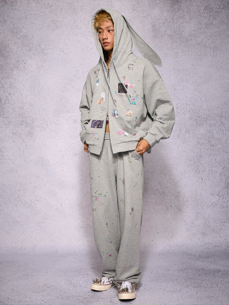 Rhinestone Heavy Duty Sweatpants【s0000018740】