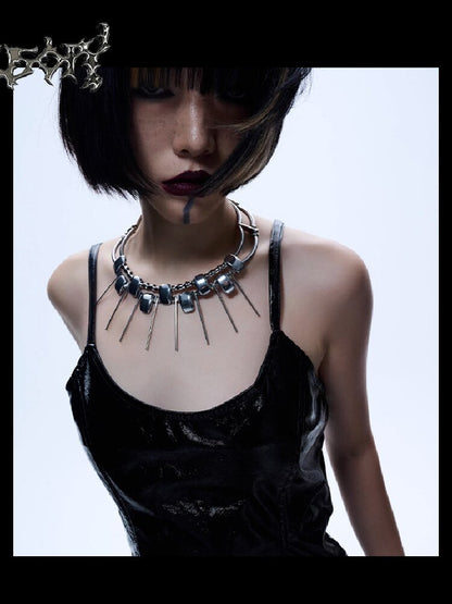 Heavy Craft Punk Style Choker Necklace【s0000018812】