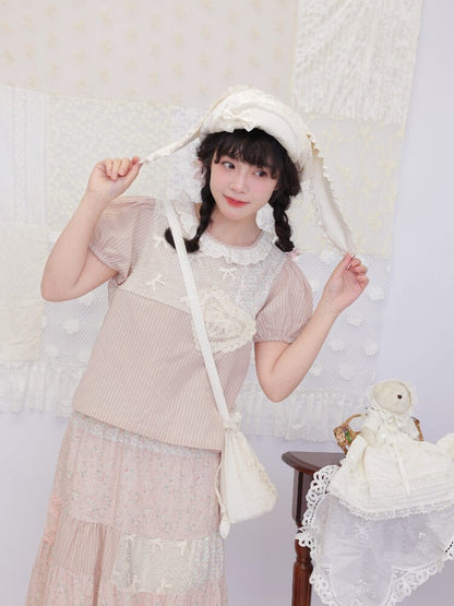 Crochet Patchwork Drawstring Bag【s0000016506】