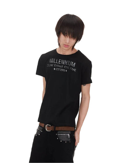 Snowflake Cotton Destruction T-Shirt【s0000018213】