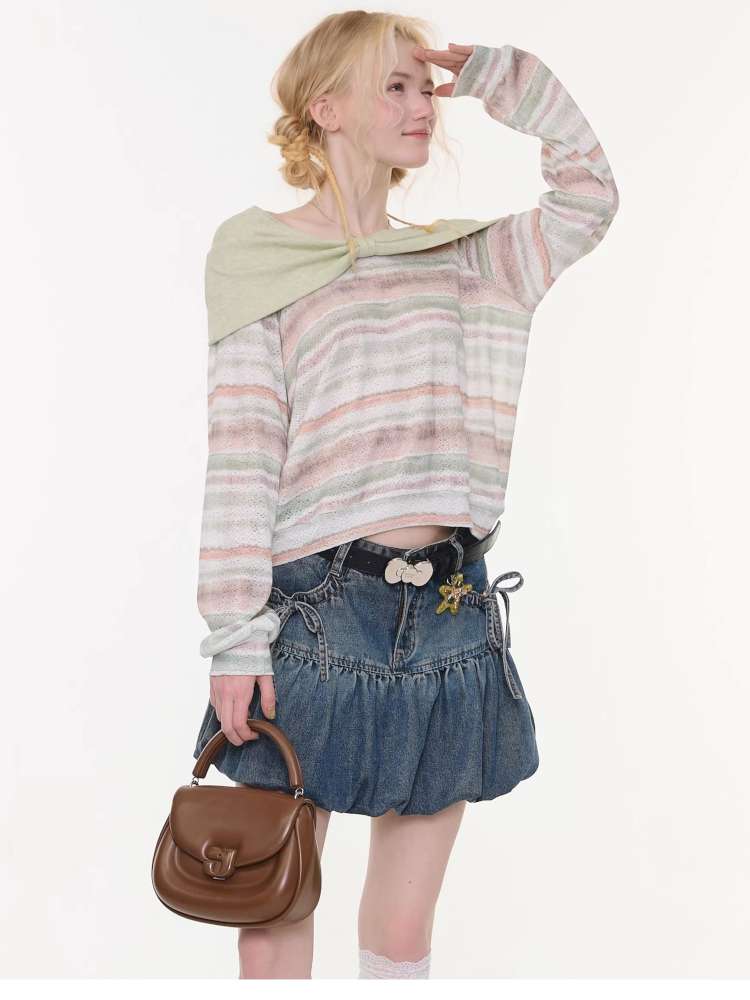 Spring Mist Butterfly Knit Top【s0000015428】