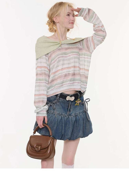 Spring Mist Butterfly Knit Top【s0000015428】