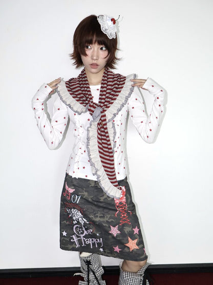 Knitted Lace Multi Wear Skirt【s0000018662】