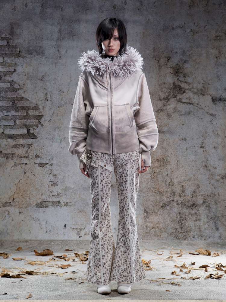 Straight-Leg Flared Low-Rise Pants【s0000014487】