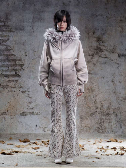 Straight-Leg Flared Low-Rise Pants【s0000014487】