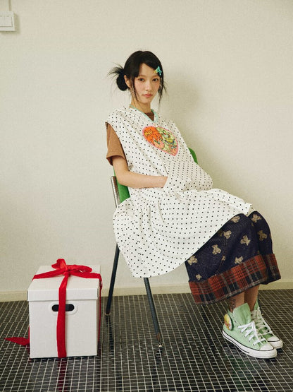 Bird's Bird Observation Pudding Sweatshirt Dress【s0000018692】