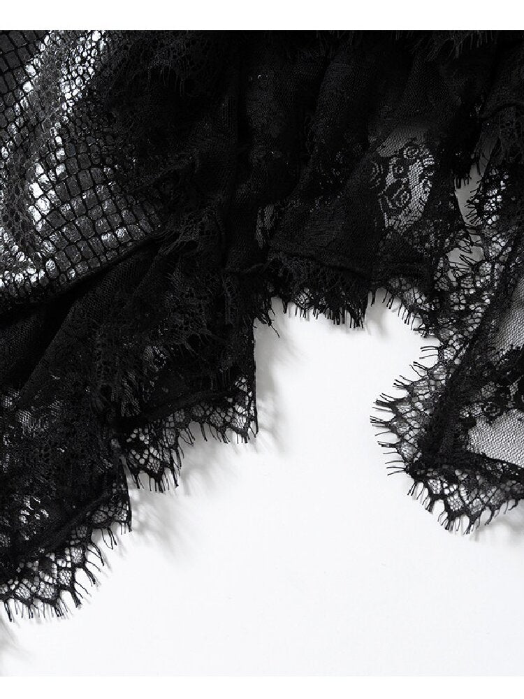Baroque Velvet Lace A-Line Skirt【s0000016988】