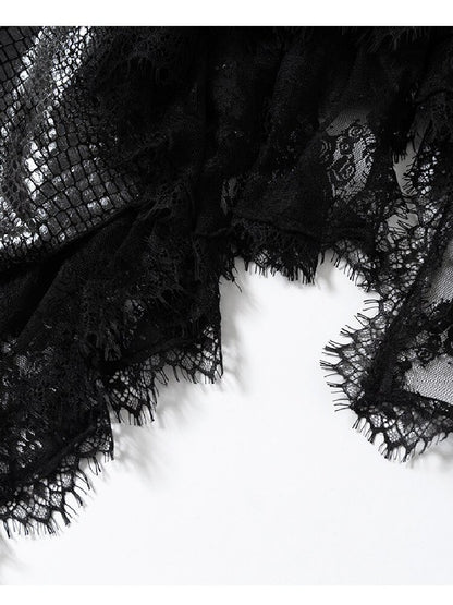 Baroque Velvet Lace A-Line Skirt【s0000016988】