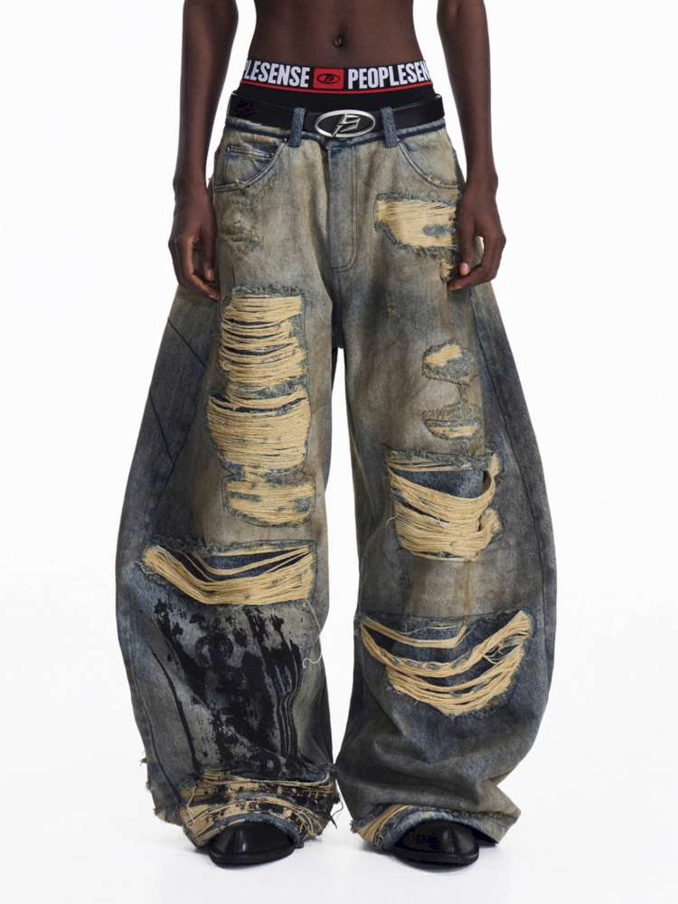 Wild Destruction Denim Wide Pants【s0000015179】