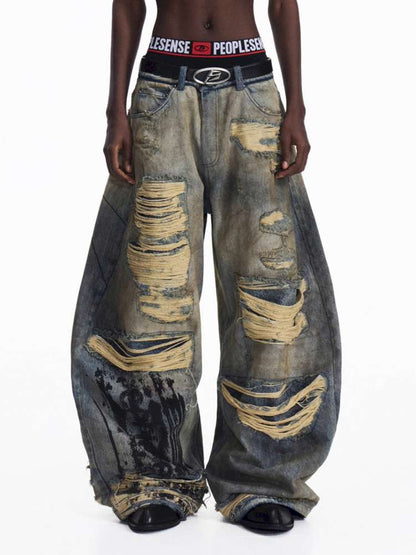 Wild Destruction Denim Wide Pants【s0000015179】