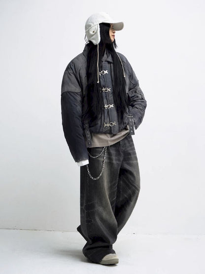 Airplane Button Short Cotton Jacket【s0000011347】