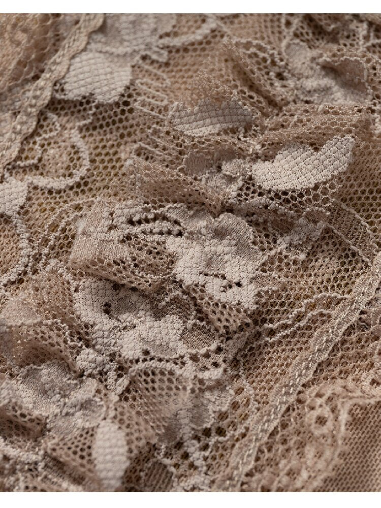 Lace Kink Stretch One Shoulder Top【s0000015933】