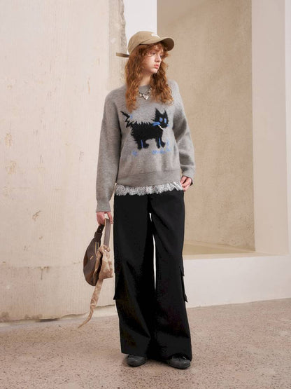 Long sleeves cute loose pullover sweater【s0000014382】