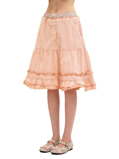 Fake Paneled Ruffled A-line Skirt【s0000016100】