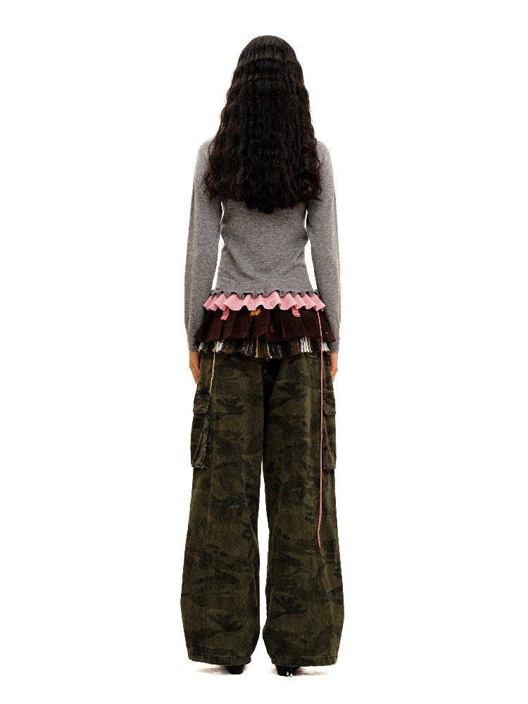 Lace Horse Rabbit Neckline Sweater【s0000016095】