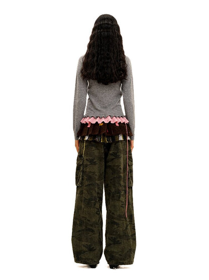 Lace Horse Rabbit Neckline Sweater【s0000016095】