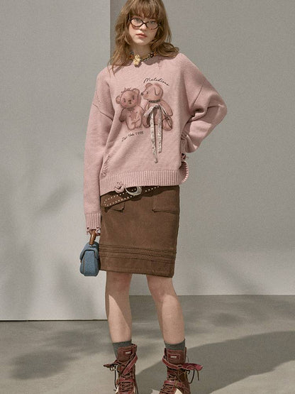 Large Pockets Leather Skirt【s0000014410】