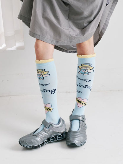 Angel mid-calf socks【s0000012351】