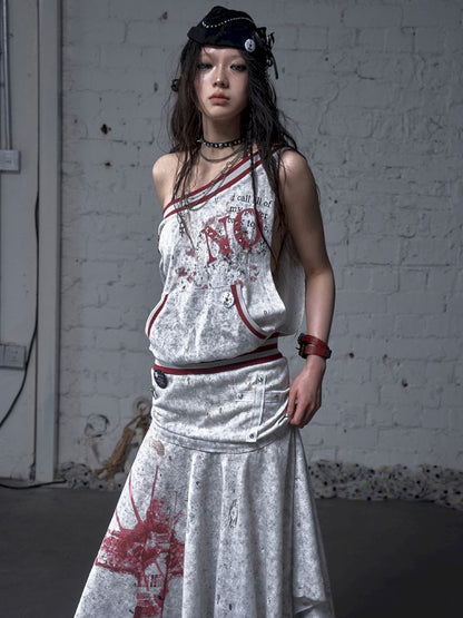 Hoodie sleeveless bodycon dress【s0000012785】