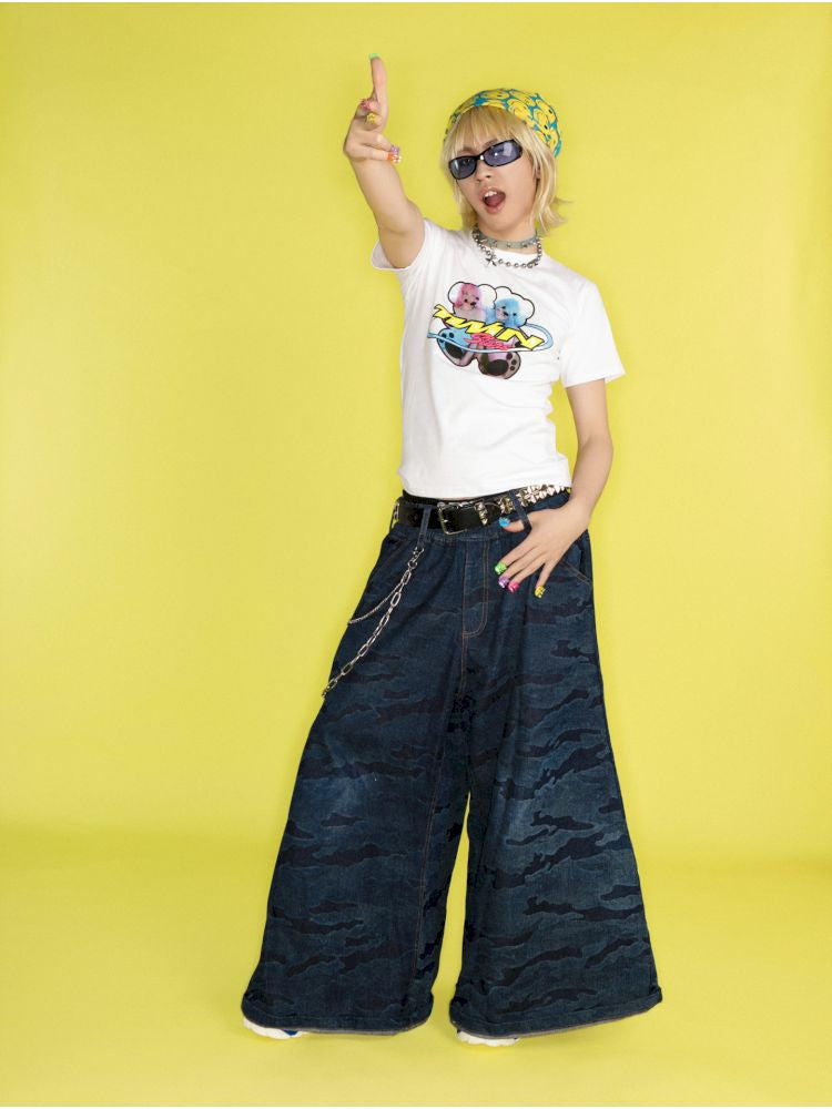 Dopamine Street Positive Shoulder T-Shirt【s0000012462】